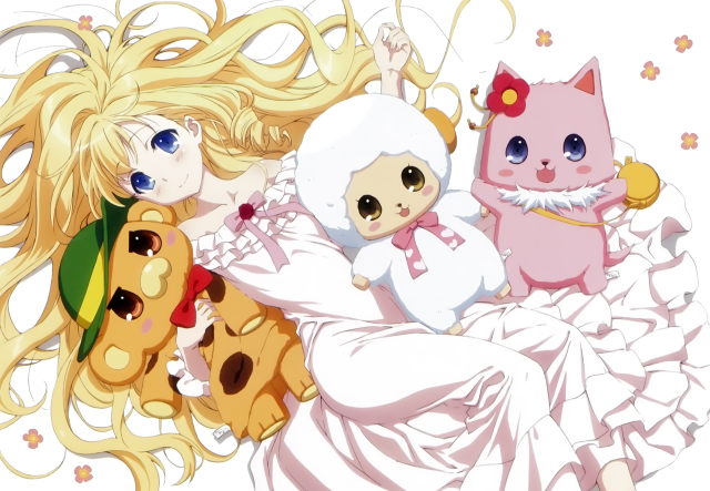 Anime characters bed cat dog #2 free wallpaper for desktop - medium preview image