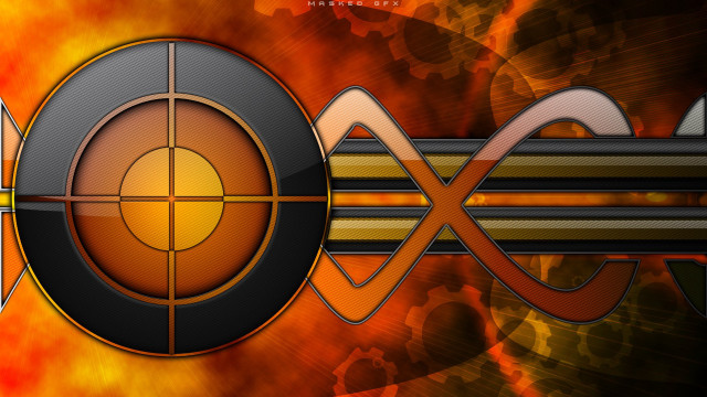 Fire design gun target center free wallpaper for desktop - medium preview image