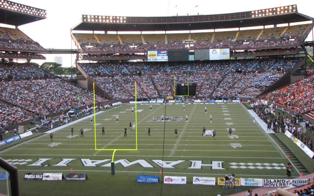 Football stadium field people yellow free wallpaper for desktop - medium preview image