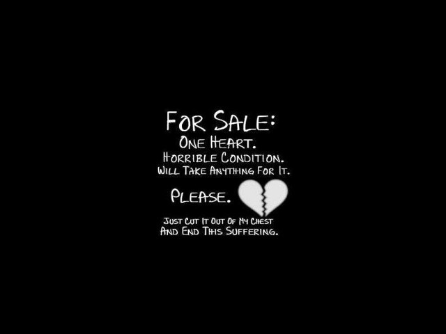 Black background white heart sale free wallpaper for desktop - medium preview image
