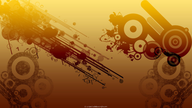Yellow red abstract background circles #3 free wallpaper for desktop - medium preview image