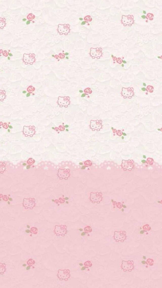 Pink white wallpaper hello kitty free wallpaper for mobile - medium preview image