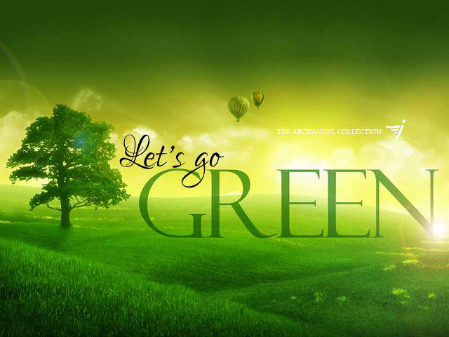 Green landscape tree hot air free wallpaper for desktop - medium preview image
