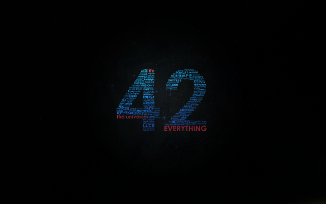 Black background blue red #42 free wallpaper for desktop - medium preview image