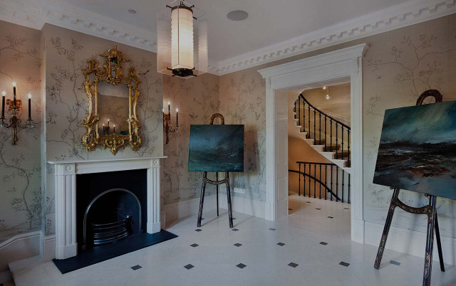 Fireplace paintings chandelier ceiling room free wallpaper for desktop - medium preview image