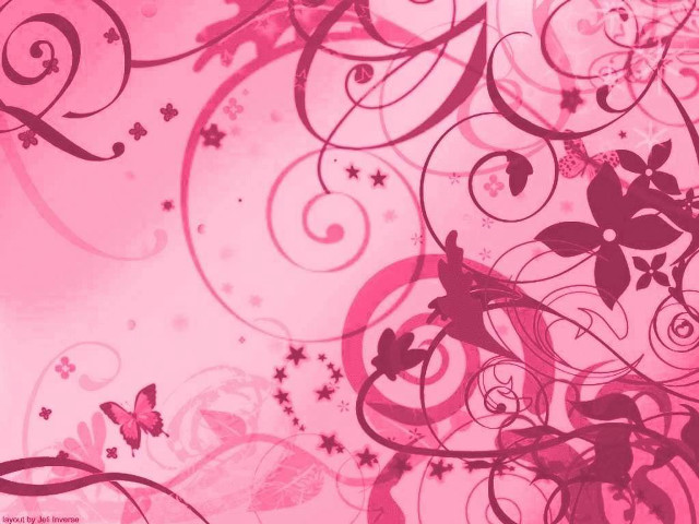 Pink background swirls stars pattern #2 free wallpaper for desktop - medium preview image
