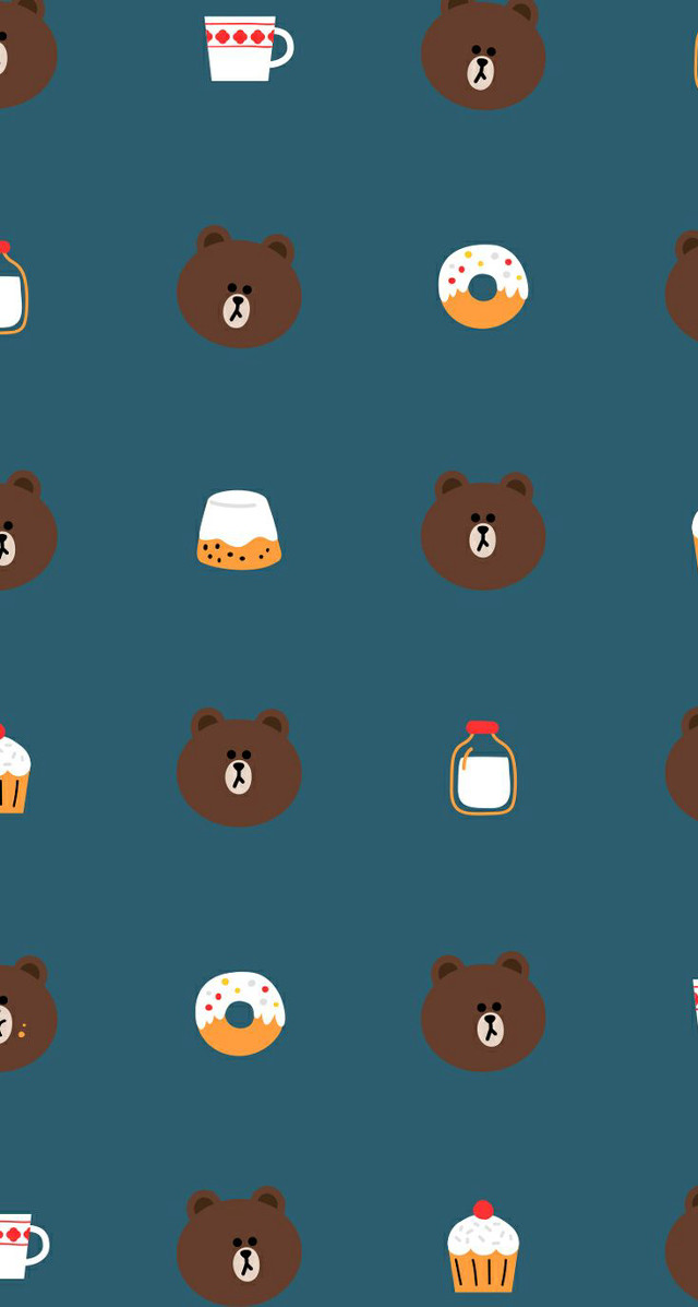 Bears cakes blue background coffee #2 free wallpaper for mobile - medium preview image