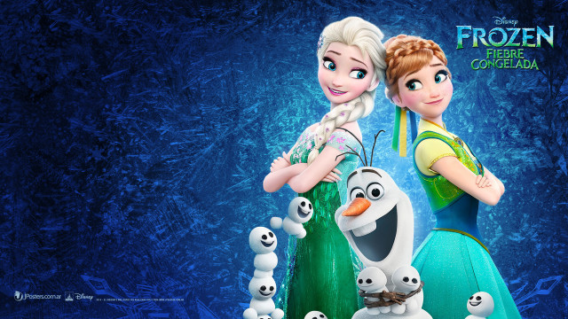 Frozen princesses couple blue background #2 free wallpaper for desktop - medium preview image