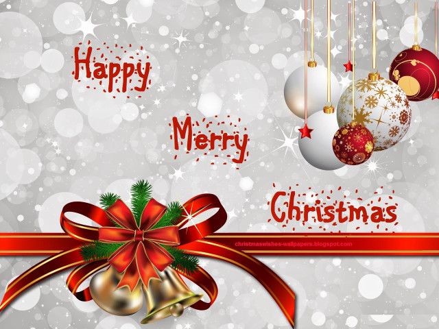 Merry christmas ornaments snowflakes red free wallpaper for desktop - medium preview image