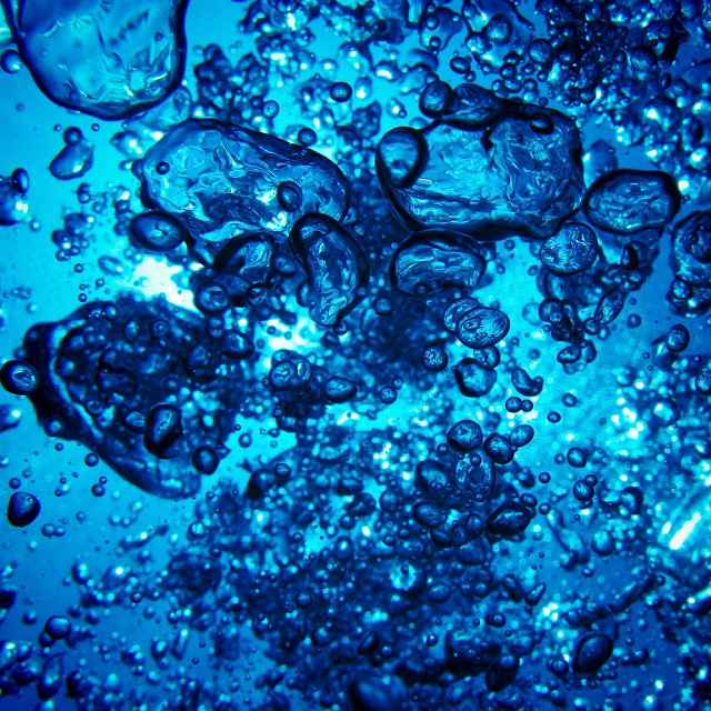 Blue bubbles underwater microscopic illusion free wallpaper for tablet - medium preview image