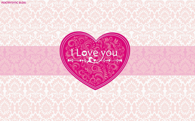 Pink heart ribbon i love free wallpaper for desktop - medium preview image