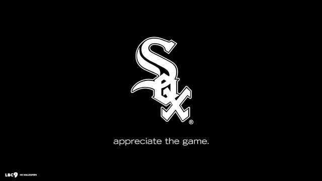 White sox logo black background free wallpaper for desktop - medium preview image