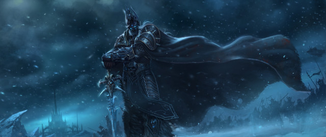 Snowy mountain epic fantasy man free wallpaper for desktop - medium preview image