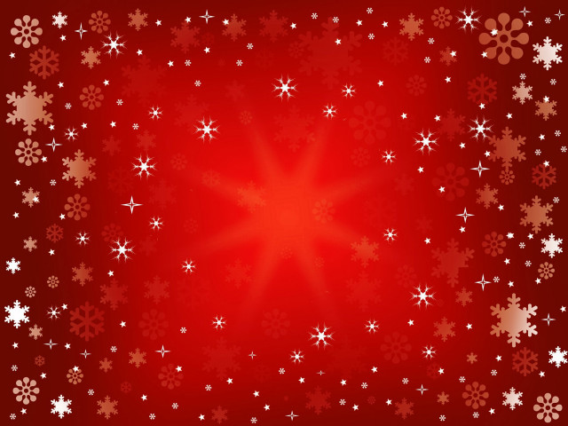 Red snowflakes stars christmas reindeer free wallpaper for desktop - medium preview image