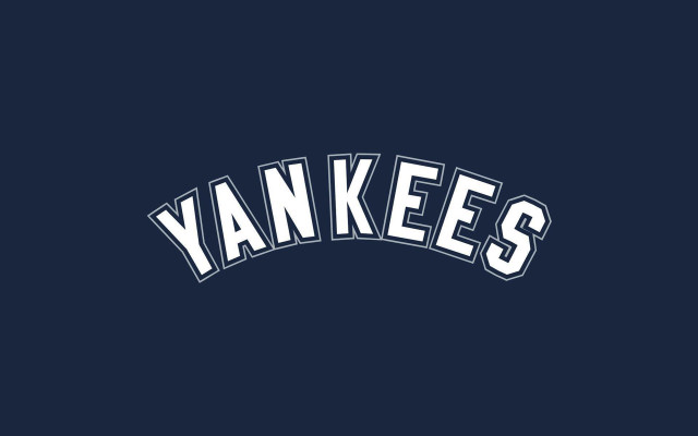 Yankees logo dark background white free wallpaper for desktop - medium preview image