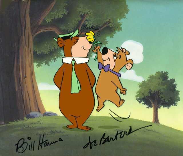 Cartoon bear dog woods together free wallpaper for desktop - medium preview image