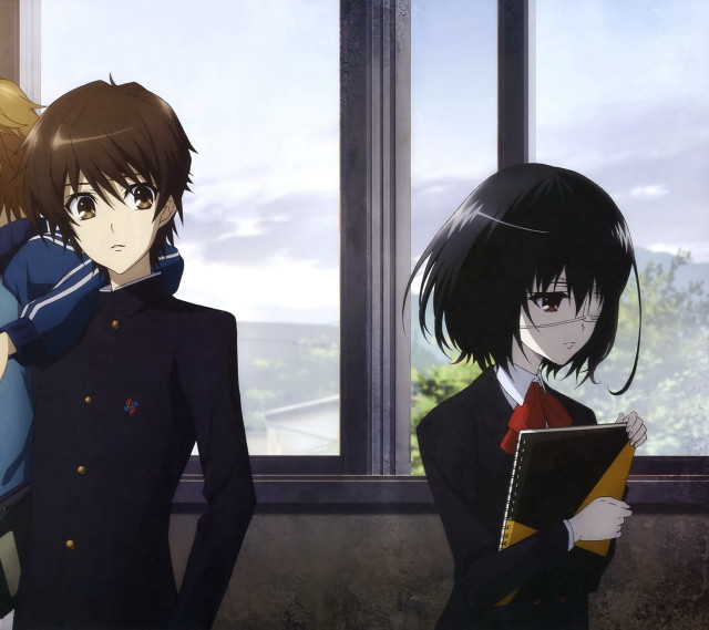 Two people standing window book free wallpaper for tablet - medium preview image