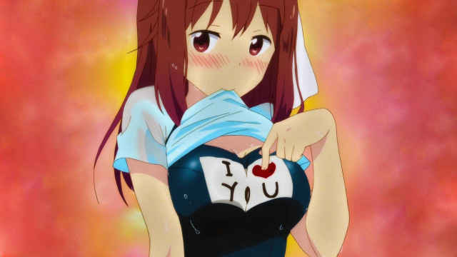 Girl heart object shirt chest free wallpaper for desktop - medium preview image