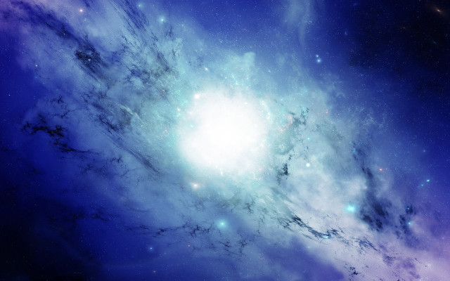 Space galaxy stars bright light free wallpaper for desktop - medium preview image
