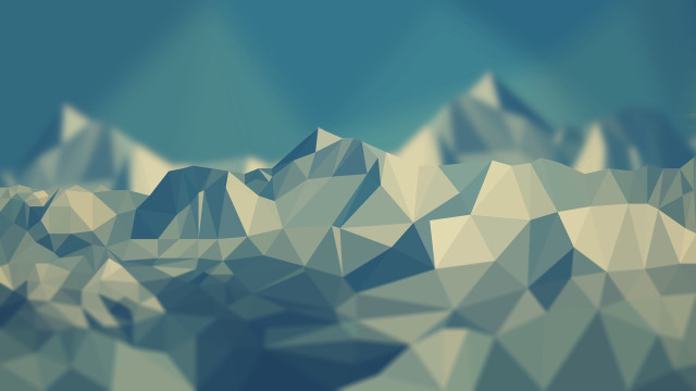 Lowpoly mountain range clouds blue free wallpaper for desktop - medium preview image