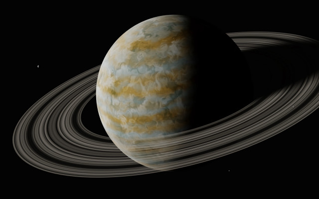 Saturn rings star space art free wallpaper for desktop - medium preview image