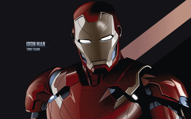 Ironman glowing helmet robot digital free wallpaper for desktop - medium preview image