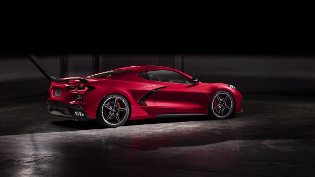 Red sports car dark room #88 free wallpaper for desktop - medium preview image