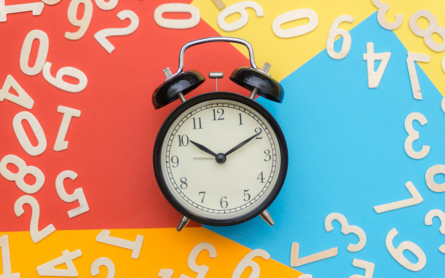 Clock colorful wall numbers art free wallpaper for desktop - medium preview image