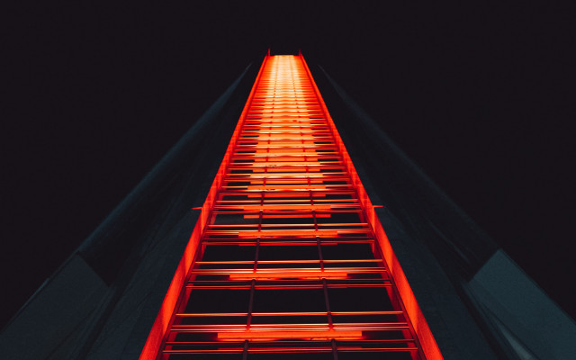 Tall building red light skylight free wallpaper for desktop - medium preview image