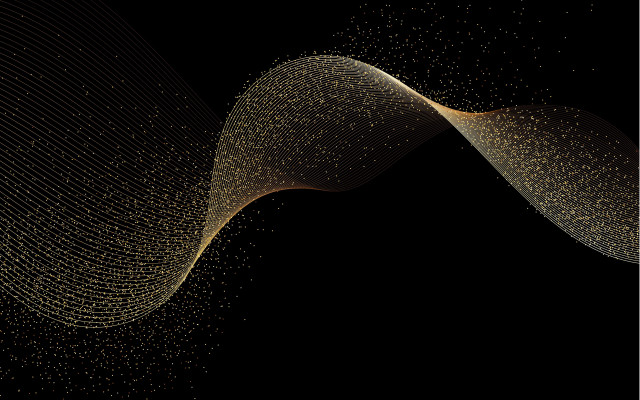 Black gold dots curves aurora free wallpaper for desktop - medium preview image