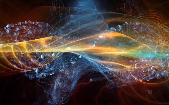 Colorful bubbles swirl generative art free wallpaper for desktop - medium preview image