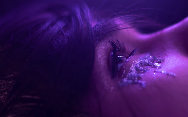 Glitter eye purple background neon free wallpaper for desktop - medium preview image