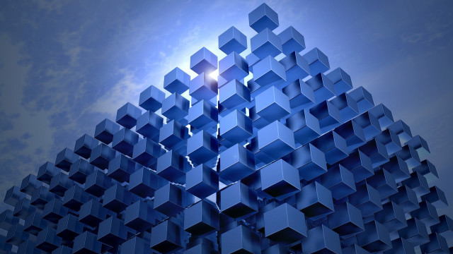 Large blue light constructivism geometric free wallpaper for desktop - medium preview image