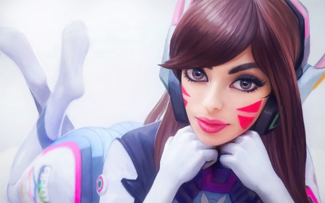 Woman catface headphones bunnyarmor pilot free wallpaper for desktop - medium preview image