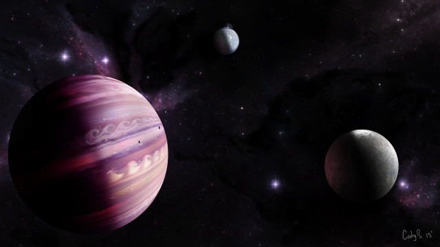 Space planets stars background abstract free wallpaper for desktop - medium preview image