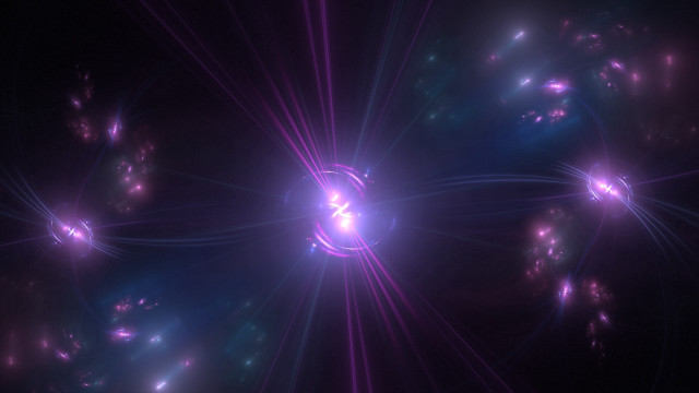 Star cluster purple blue holography free wallpaper for desktop - medium preview image