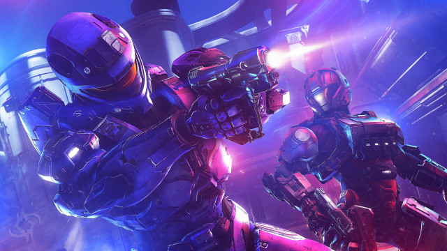 Sci fi suits futuristic neon free wallpaper for desktop - medium preview image