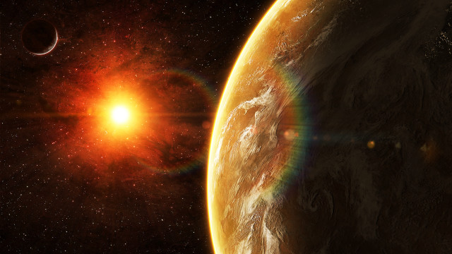 Bright sun distant planet star free wallpaper for desktop - medium preview image