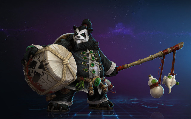 Panda drum bag purple stars free wallpaper for desktop - medium preview image