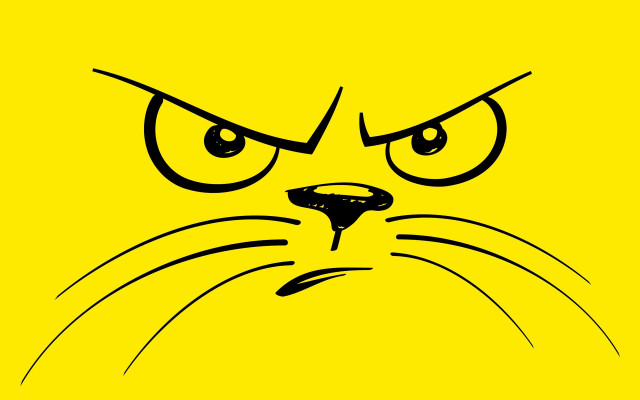 Yellow cat moon sunflower gradient free wallpaper for desktop - medium preview image