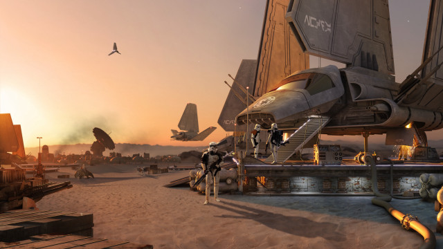 Star wars battle fighter jet free wallpaper for desktop - medium preview image