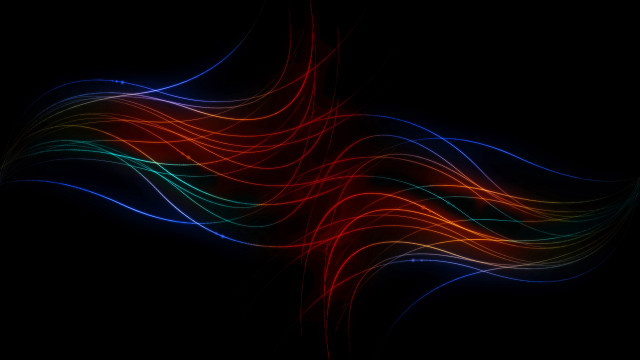 Black background vibrant waves abstract free wallpaper for desktop - medium preview image