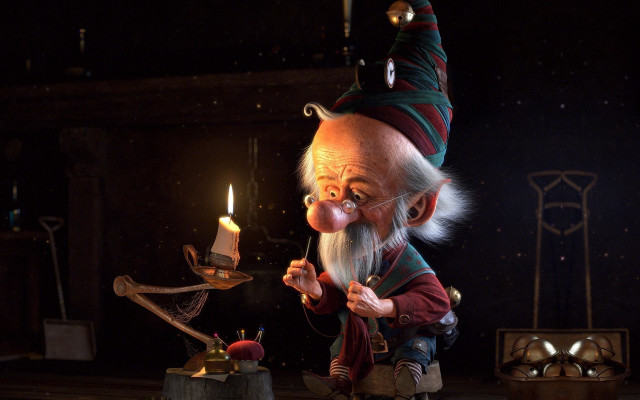 Cartoon astronaut reindeer candle planet free wallpaper for desktop - medium preview image