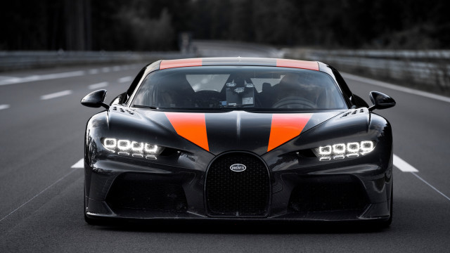 Bugatti orange stripes hood dom free wallpaper for desktop - medium preview image