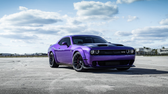 Purple car cloudy sky digital free wallpaper for desktop - medium preview image