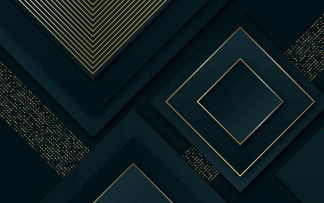 Black gold geometric abstract 3d free wallpaper for desktop - medium preview image