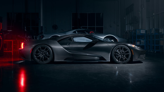 Black sports car dark garage #8 free wallpaper for desktop - medium preview image