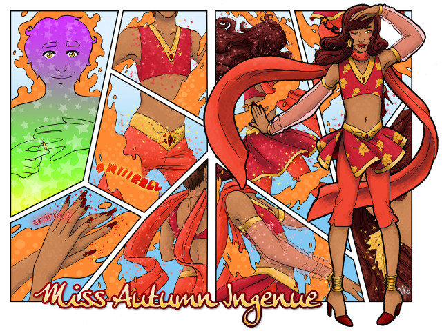 Woman red costume dancing man free wallpaper for desktop - medium preview image