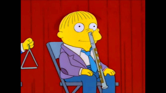 Cartoon character flute chair red free wallpaper for desktop - medium preview image