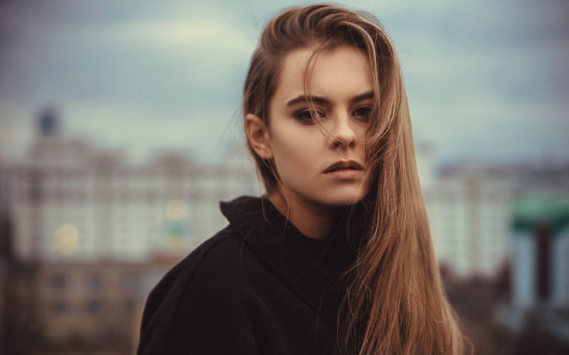 Elina karimova portrait building sky free wallpaper for desktop - medium preview image